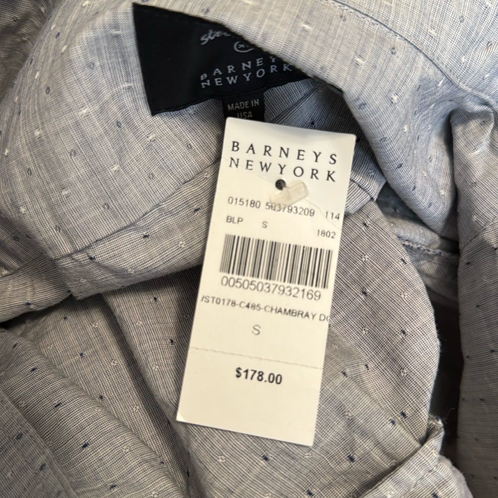 Insane steal! Never worn with tags, original Barney’s tag, chic button down.